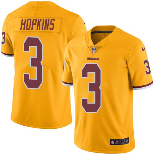 Men Washington Redskins #3 Dustin Hopkins Nike Yellow Vapor Limited NFL Jersey